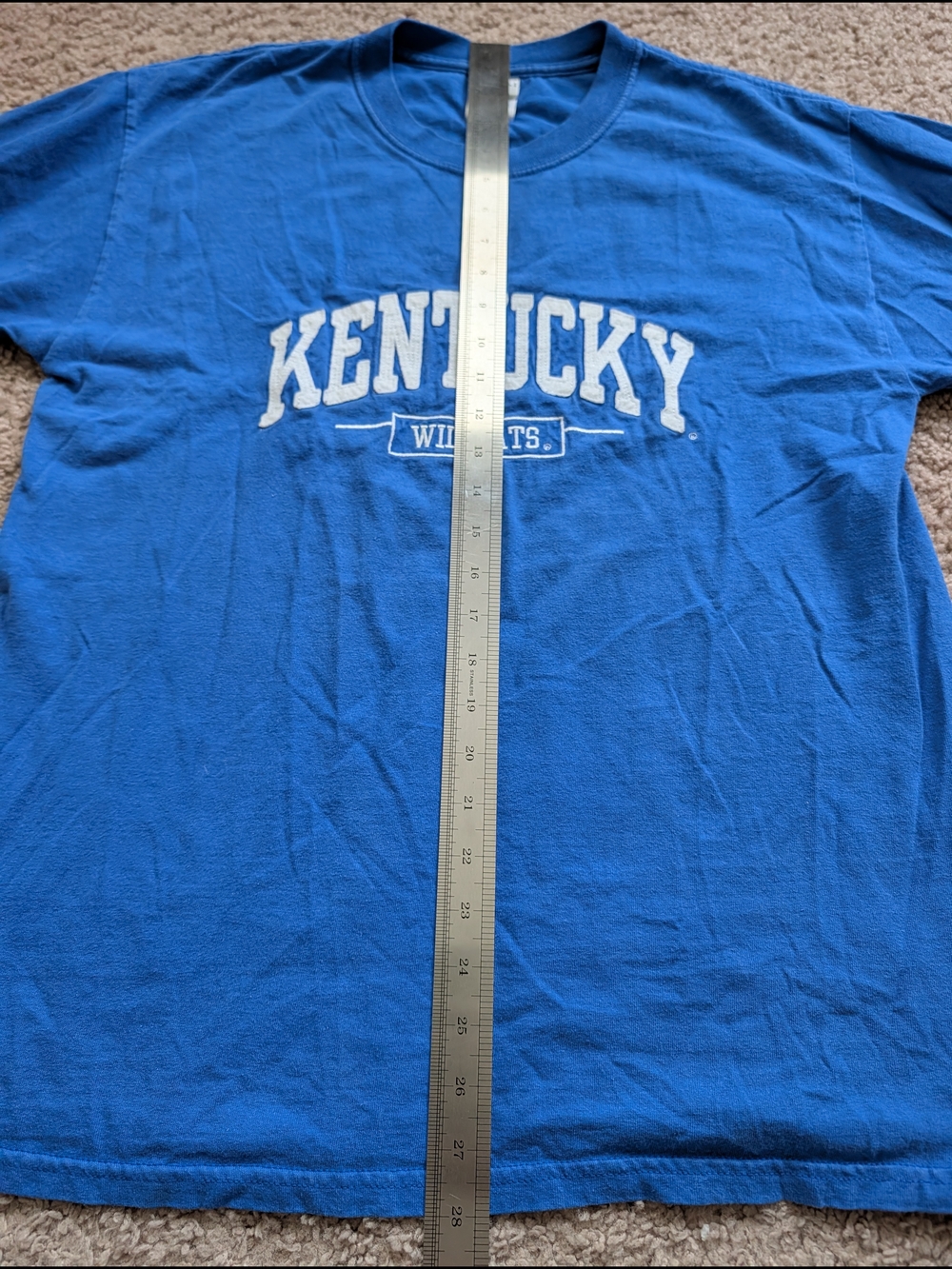 University of Kentucky Mens Wildcat Blue White Embroidered Cotton Tee Size Large - Picture 7 of 8